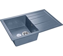 Мраморная мойка GRANFEST STANDART GF-S--780L чаша с крылом 775*500 мм графит S-780 L