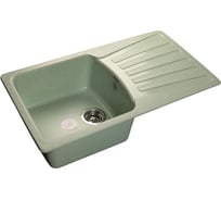 Мраморная мойка GRANFEST STANDART чаша+крыло, салатовый GF-S--850L