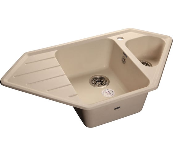 Мраморная мойка GRANFEST CORNER угловая 930*485 мм белый GF-C--950E