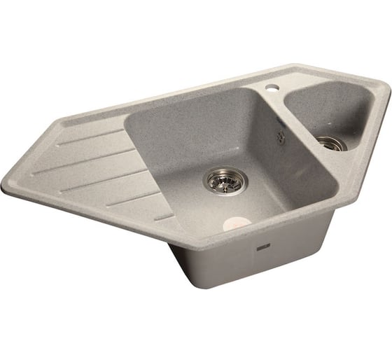 Мраморная мойка GRANFEST CORNER угловая 930*485 мм серый GF-C--950E