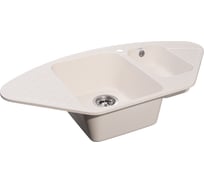 Угловая мойка GranFest QUARZ 1,5 чаш 930*500 белый 14 белый