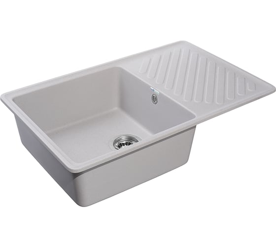 Мойка GranFest QUARZ чаша+кр 760*480 серый 52 серый