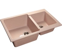 Мойка мрамор GRANFEST PRACTIK две чаши 780*510 мм светло-розовый GF-P--780K