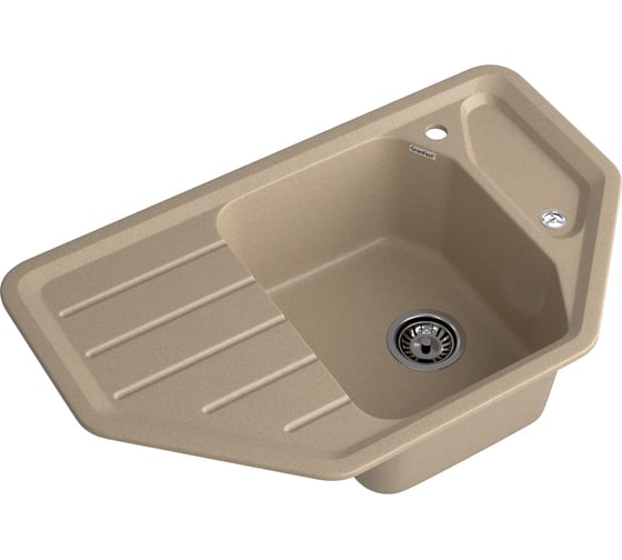 Мойка GRANFEST CORNER GF-C--800E угловая, 800х500 мм, песочный, C-800 E пес