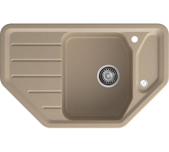 Мойка GRANFEST CORNER GF-C--800E угловая, 800х500 мм, песочный, C-800 E пес