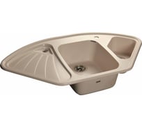 Мойка GRANFEST CORNER GF-C--1040E мрамор, угловая, 1039х560 мм, белый C-1040 E бел
