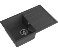 Мойка GRANFEST QUADRO GF-Q--780L мрамор, чаша с крылом, 770х495 мм, графит Q-780 L граф