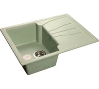 Мойка GRANFEST STANDART GF-S--680L мрамор, чаша с крылом, 680х500 мм, салатовый S-680 L сал