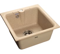 Мойка GRANFEST PRACTIK мрамор, 1-чаша, 417х417 мм, песочный P-420 пес