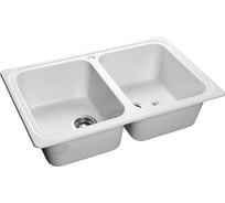 Мойка GRANFEST STANDART GF-S--780K мрамор, 2 чаши, 780х510 мм, иней S-780 K иней