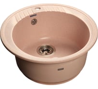 Мойка GRANFEST RONDO GF-R--520 мрамор, D=520 мм, светло-розовый R-520 cв-роз