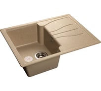 Мойка GRANFEST STANDART GF-S--680L мрамор, чаша с крылом, 680х500 мм, песочный S-680 L пес