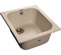 Мойка GRANFEST STANDART GF-S--430 мрамор, 1 чаша, 430х500 мм, белый S-430 бел