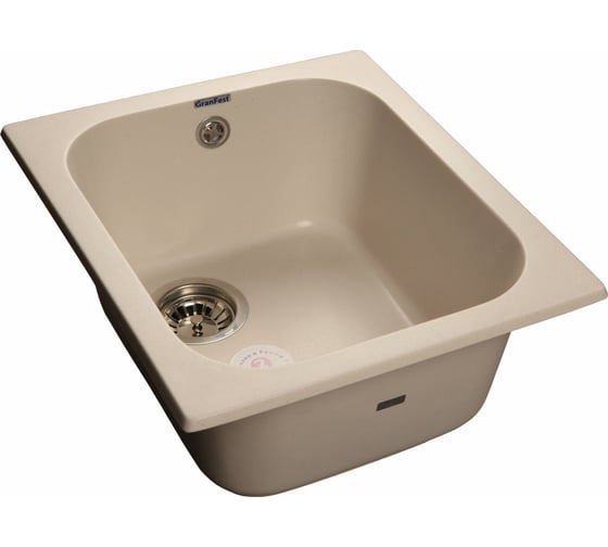 Мойка GRANFEST STANDART GF-S--430 мрамор, 1 чаша, 430х500 мм, белый S-430 бел