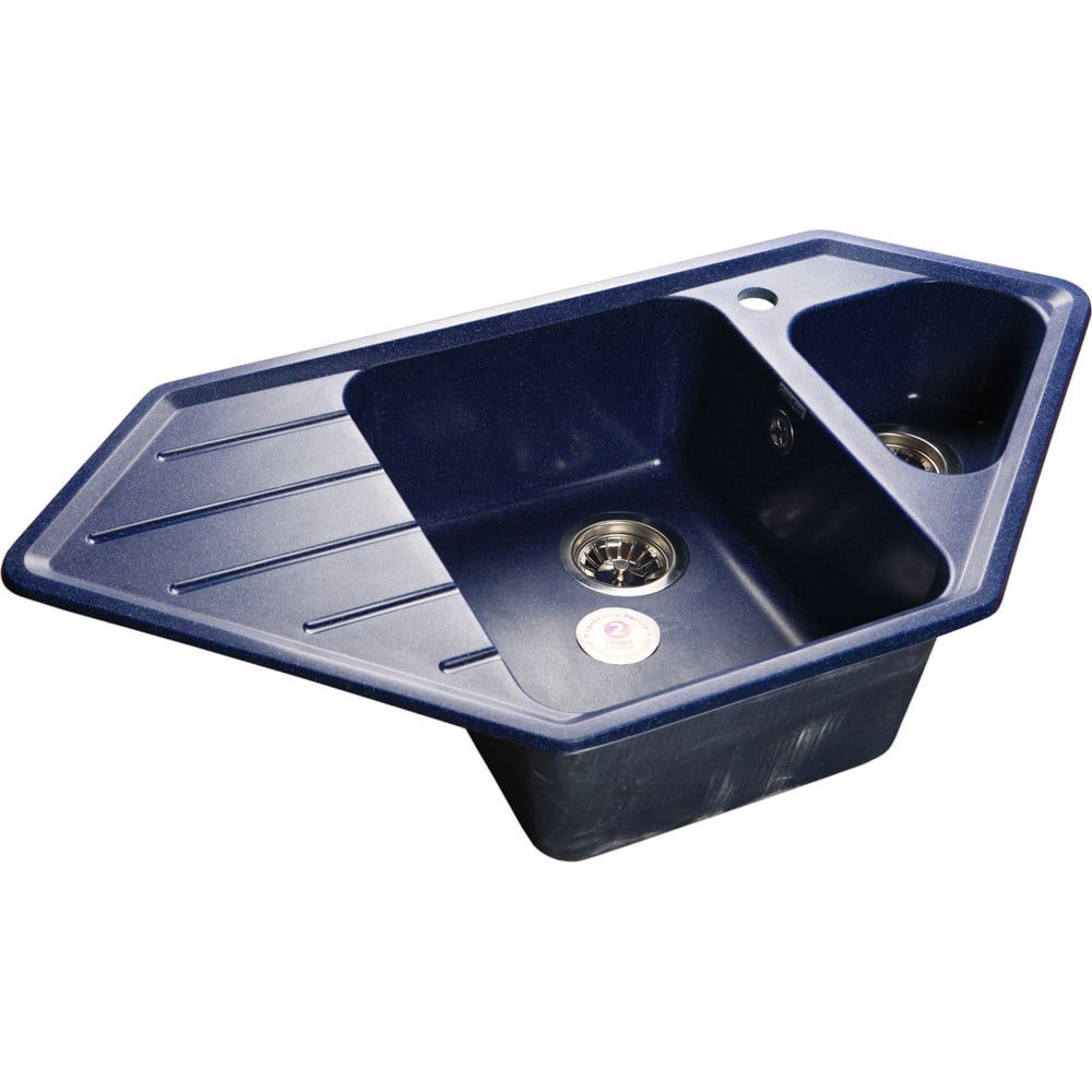 Мойка GRANFEST CORNER GF-C--950E мрамор, угловая 930х485 мм, синий C ...