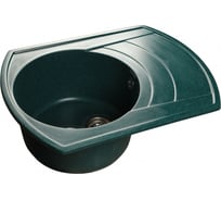 Мойка GRANFEST RONDO GF-R--650L чаша с крылом, 650х500 мм, зеленый R-650 L зел