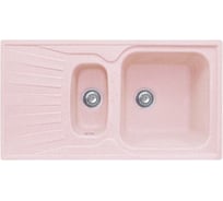 Мойка GRANFEST STANDART GF-S--940KL мрамор, 1.5 чаши+крыло, 940х495 мм, розовый S-940 KL роз