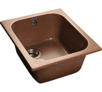 Мойка GRANFEST STANDART GF-S--430 мрамор, 1-чашa, 430х500 мм, терракот S-430 тер
