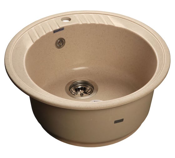 Мойка GRANFEST RONDO мрамор, GF-R--520, D=520 мм, бежевый  R-520