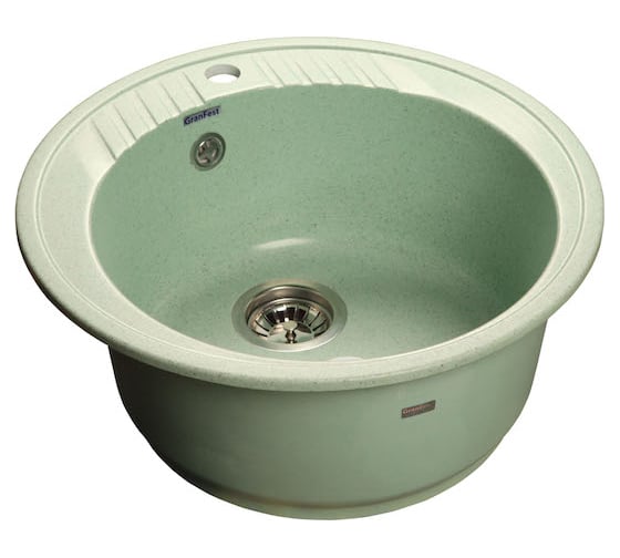 Мойка GRANFEST RONDO мрамор, GF-R--520, D=520 мм, салатовый  R-520