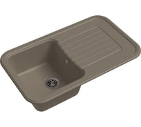 Мойка кварц EWIGSTEIN Antik 60F 1 чаша с крылом, 860х510 мм, темно-бежевый A-60F темно-бежевый