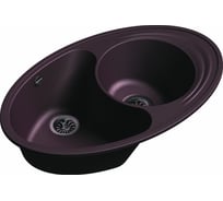 Мойка кварц EWIGSTEIN Elegant W90KF 1.5 чаши с крылом, 820х520 мм, шоколад E-W90KF шоколад