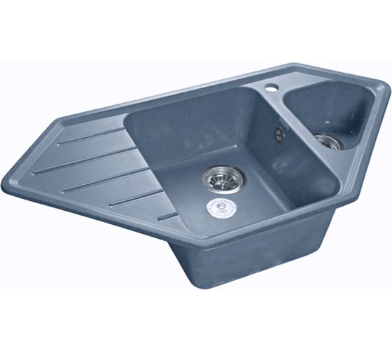 Мойка GRANFEST CORNER GF-C--950E мрамор, угловая, 930х485 мм, графит  C-950 Е 1