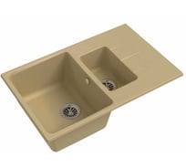 Мойка кварц EWIGSTEIN Gerd 60KF 1.5 чаши с крылом, 780х500 мм, бежевый G-60KF бежевый