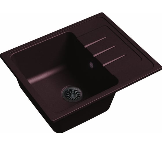 Мойка кварц EWIGSTEIN Elegant 45F 1 чаша с крылом, 580х480 мм, шоколад E-45F шоколад 1