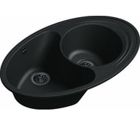 Мойка кварц EWIGSTEIN Elegant W90KF 1.5 чаши с крылом, 820х520 мм, черный E-W90KF черный