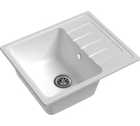 Мойка кварц EWIGSTEIN Elegant 45F 1 чаша с крылом, 580х480 мм, иней E-45F иней