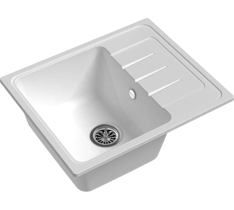 Мойка кварц EWIGSTEIN Elegant 45F 1 чаша с крылом, 580х480 мм, иней E-45F иней