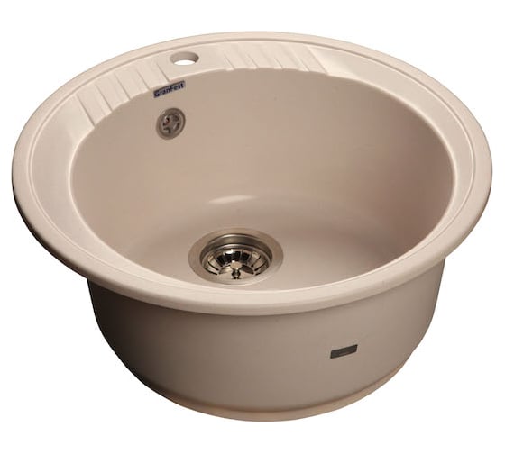 Мойка GRANFEST RONDO мрамор, GF-R--520, D=520 мм, белый  R-520