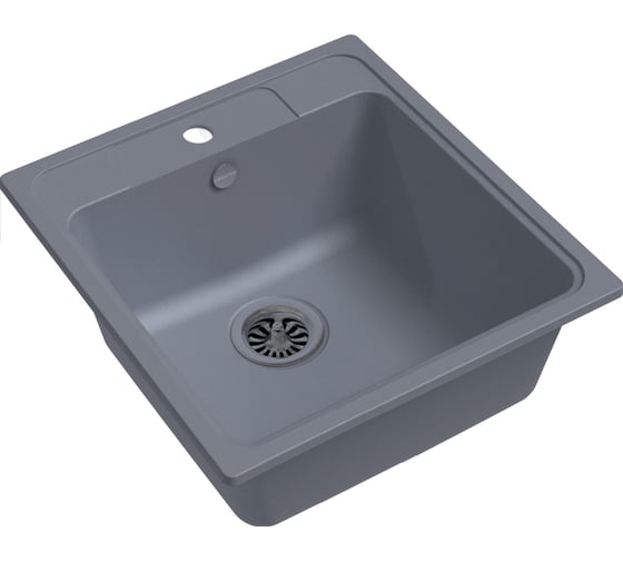 Мойка кварц EWIGSTEIN Elegant 50 1 чаша, 518х478 мм, серый металлик E-50 сер мет 1