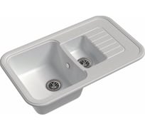 Мойка кварц EWIGSTEIN Antik 60KF 1.5 чаши с крылом, 860х510 мм, иней A-60KF иней
