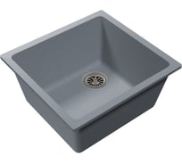 Мойка кварц EWIGSTEIN EW-4540 подстольный монтаж, 1 чаша, 490х460 мм, серый металлик EW-4540 сер мет