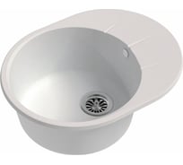 Мойка кварц EWIGSTEIN Rund 45F 1 чаша с крылом, 580х450 мм, иней R-45F иней