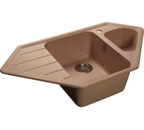 Мойка GRANFEST CORNER GF-C--950E мрамор, угловая, 930х485 мм, бежевый C-950 E