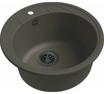 Мойка кварц EWIGSTEIN Elegant R45 1 чаша, D=484 мм, темно-бежевый Е-R45 темно-бежевый