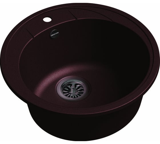 Мойка кварц EWIGSTEIN Elegant R45 1 чаша, D=484 мм, шоколад Е-R45 шоколад