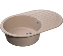 Мойка GranFest QUARZ чаша+крыло, 740х480 мм, песок 18
