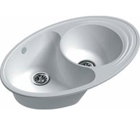 Мойка кварц EWIGSTEIN Elegant W90KF 1.5 чаши с крылом, 820х520 мм, иней E-W90KF иней