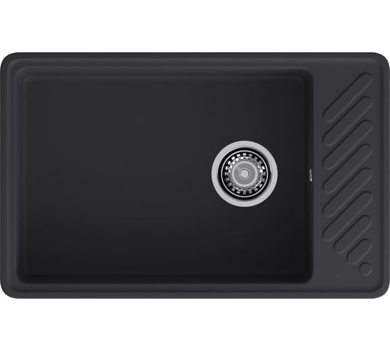 Мойка GranFest QUARZ чаша+крыло, 760х480 мм, черный  51