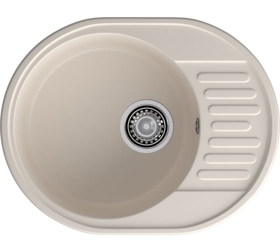Мойка GranFest QUAR Z, чаша+крыло, 620х480 мм, белый 58