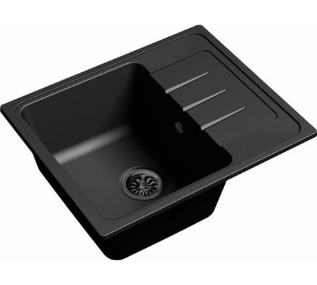 Мойка кварц EWIGSTEIN Elegant 45F 1 чаша с крылом, 580х480 мм, антрацит E-45F антрацит