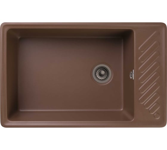 Мойка GranFest QUARZ чаша+крыло, 760х480 мм, терракот 51