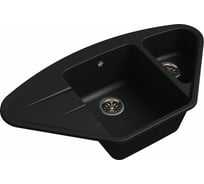 Мойка кварц EWIGSTEIN Wink 80KF угловая, 1.5 чаши с крылом, 960х520 мм, черный W-80KF черный