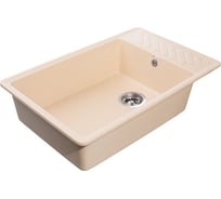 Мойка GranFest QUARZ чаша+крыло, 760х480 мм, бежевый  51
