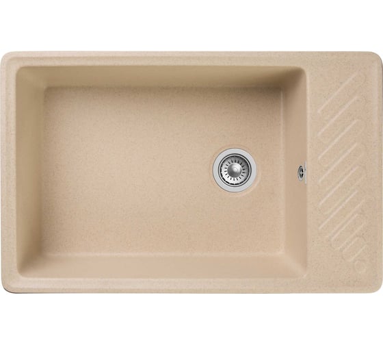Мойка GranFest QUARZ чаша+крыло, 760х480 мм, бежевый  51