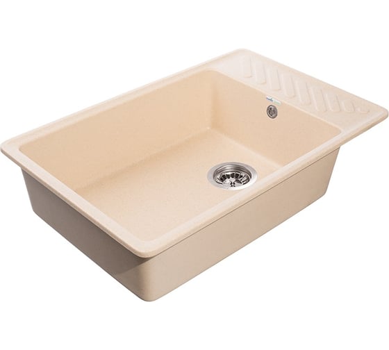 Мойка GranFest QUARZ чаша+крыло, 760х480 мм, бежевый  51 1